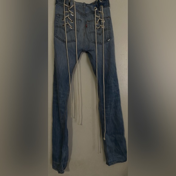 SAMARIA LEAH SIZE 27 BLUE LACED JEANS - Picture 3 of 5